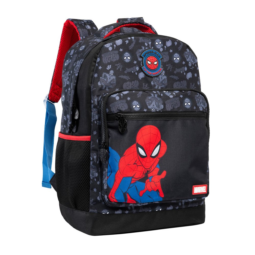 Mochila Escolar Homem-Aranha Praticidade