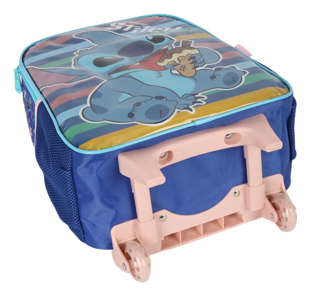 Mochila De Rodinhas Stitch Azul Luxcel